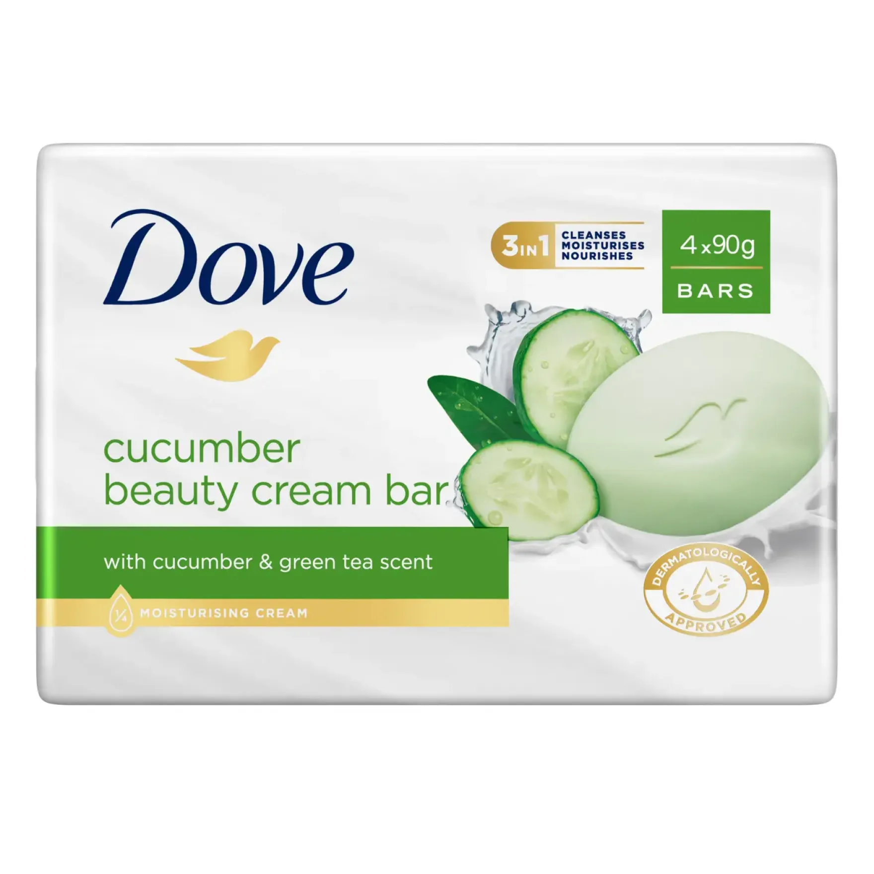 2-Pack Refreshing Beauty Cream Bar With Cucumber And Green Tea 2 x 90 gr.