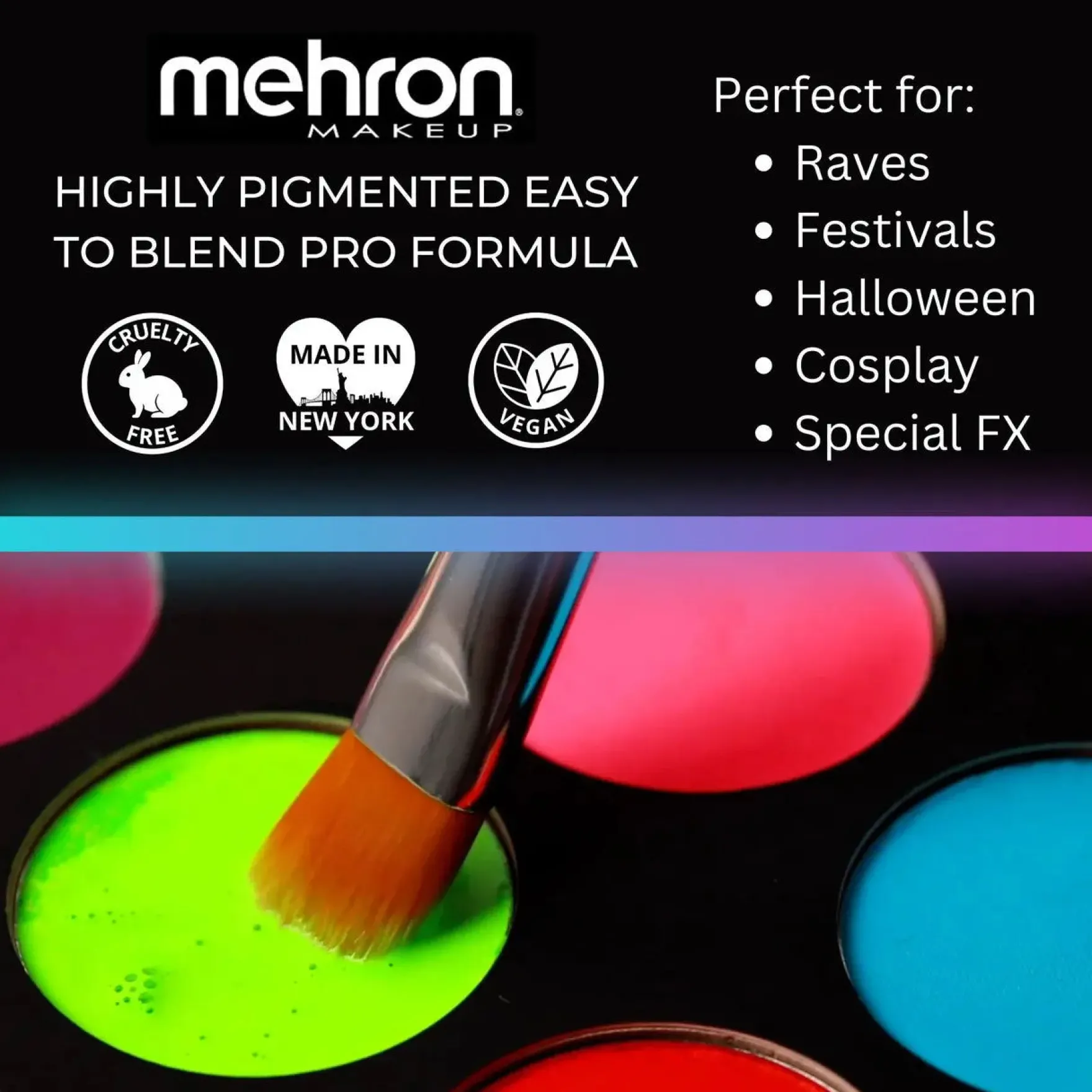 Paradise FX 8 Color Magnetic Palette Neon UV Glow