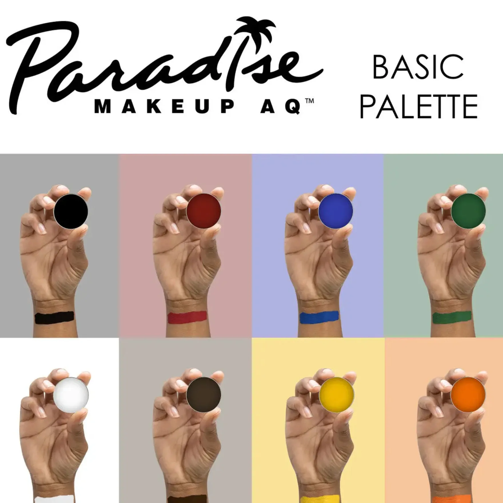 Paradise Makeup AQ 8 Color Magnetic Palette Basic Shades