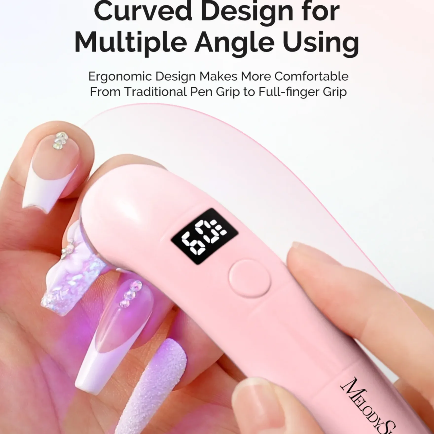 P-ART01A Rechargeable LED/UV Nail Lamp Pink
