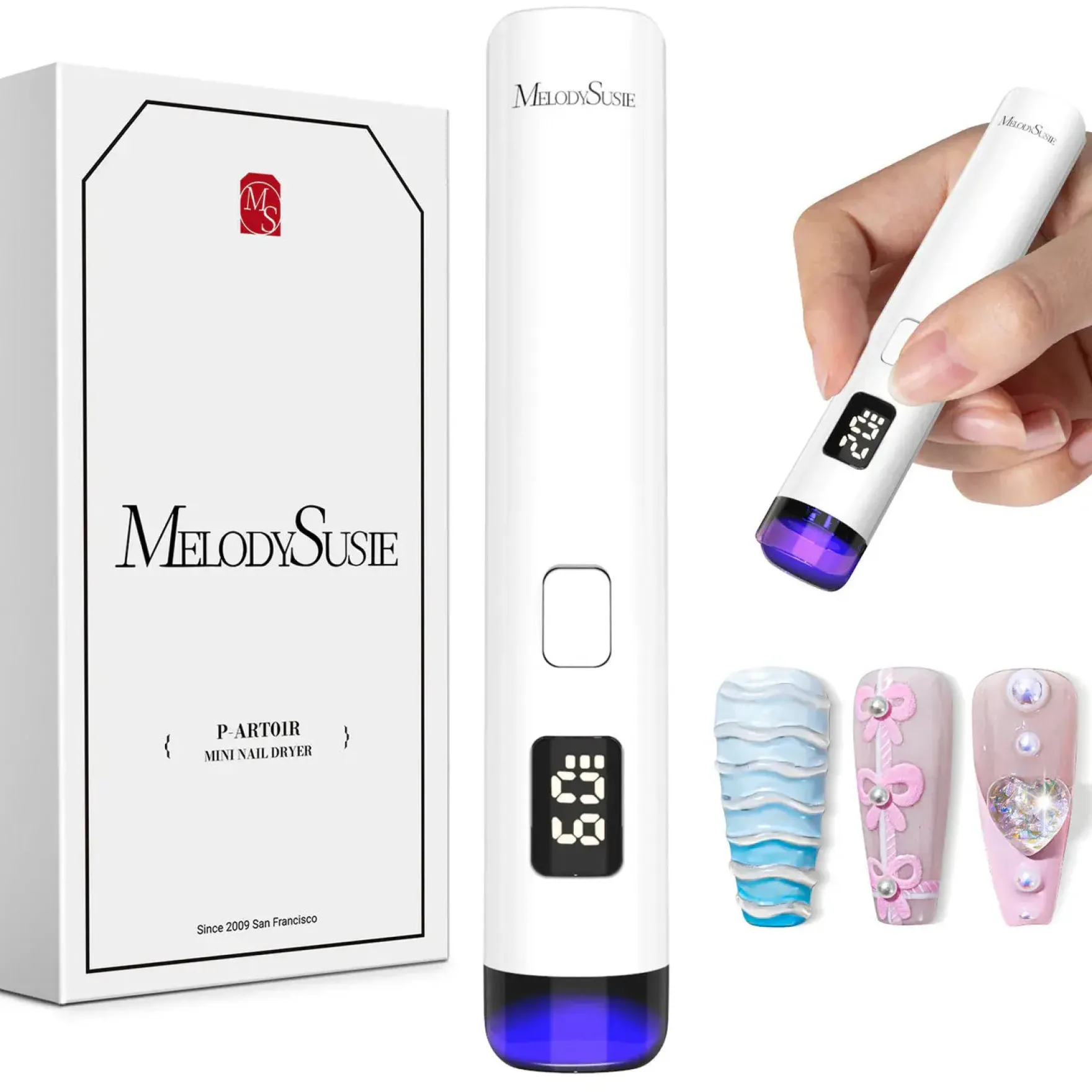 P-Art01R Rechargeable Mini LED/UV Nail Art Lamp White