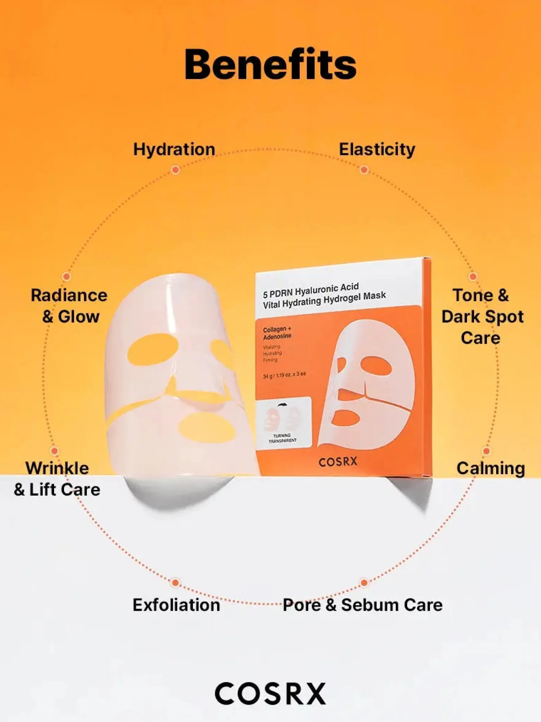 5 PDRN Hyaluronic Acid Vital Hydrating Hydrogel Mask