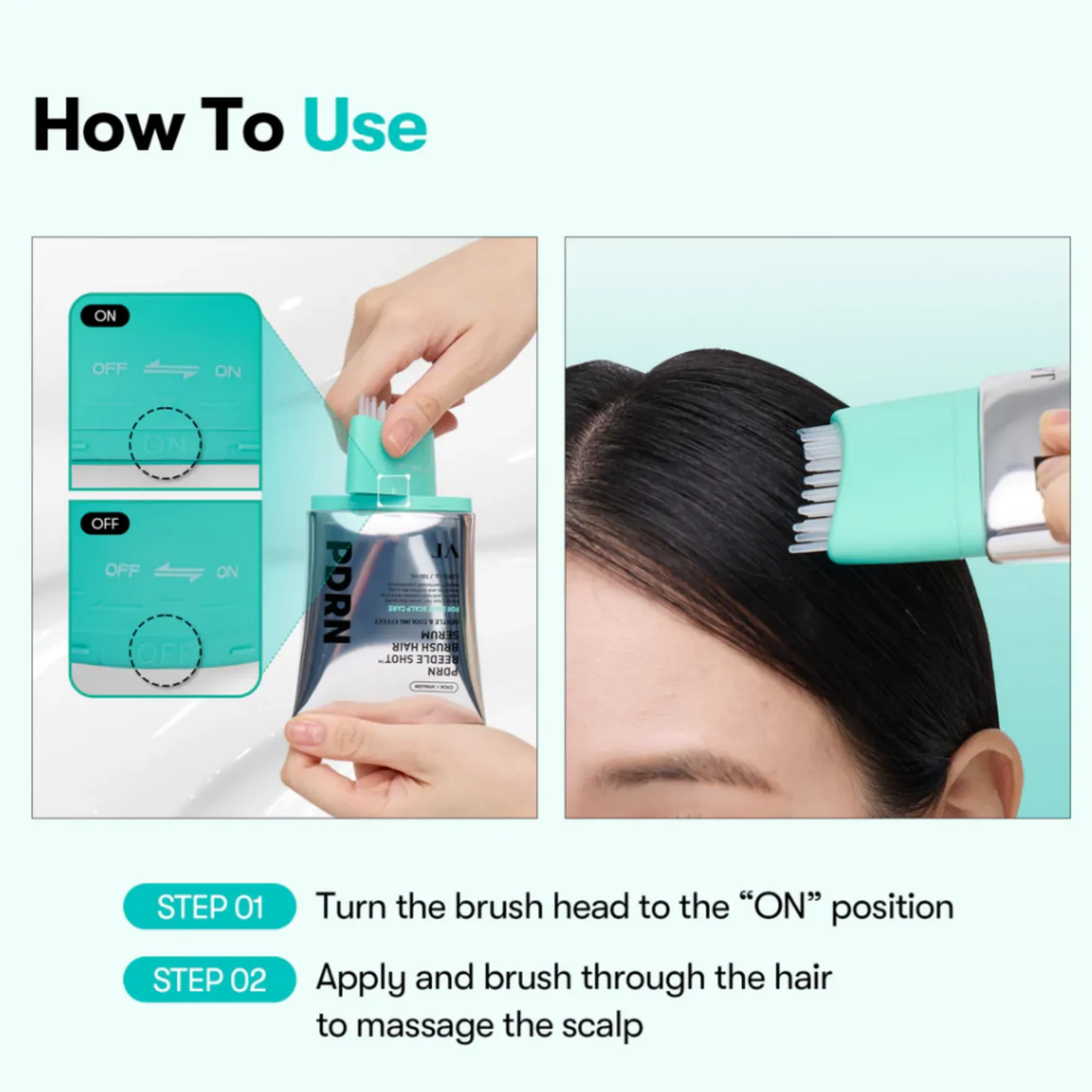 PDRN Reedle Shot Brush Hair Serum