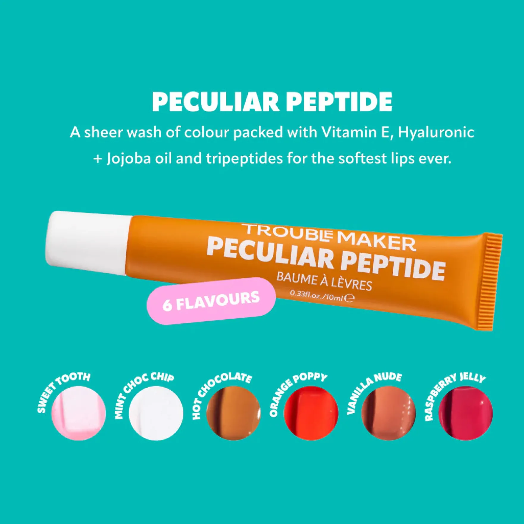 Peculiar Peptide Lip Balm Orange Poppy