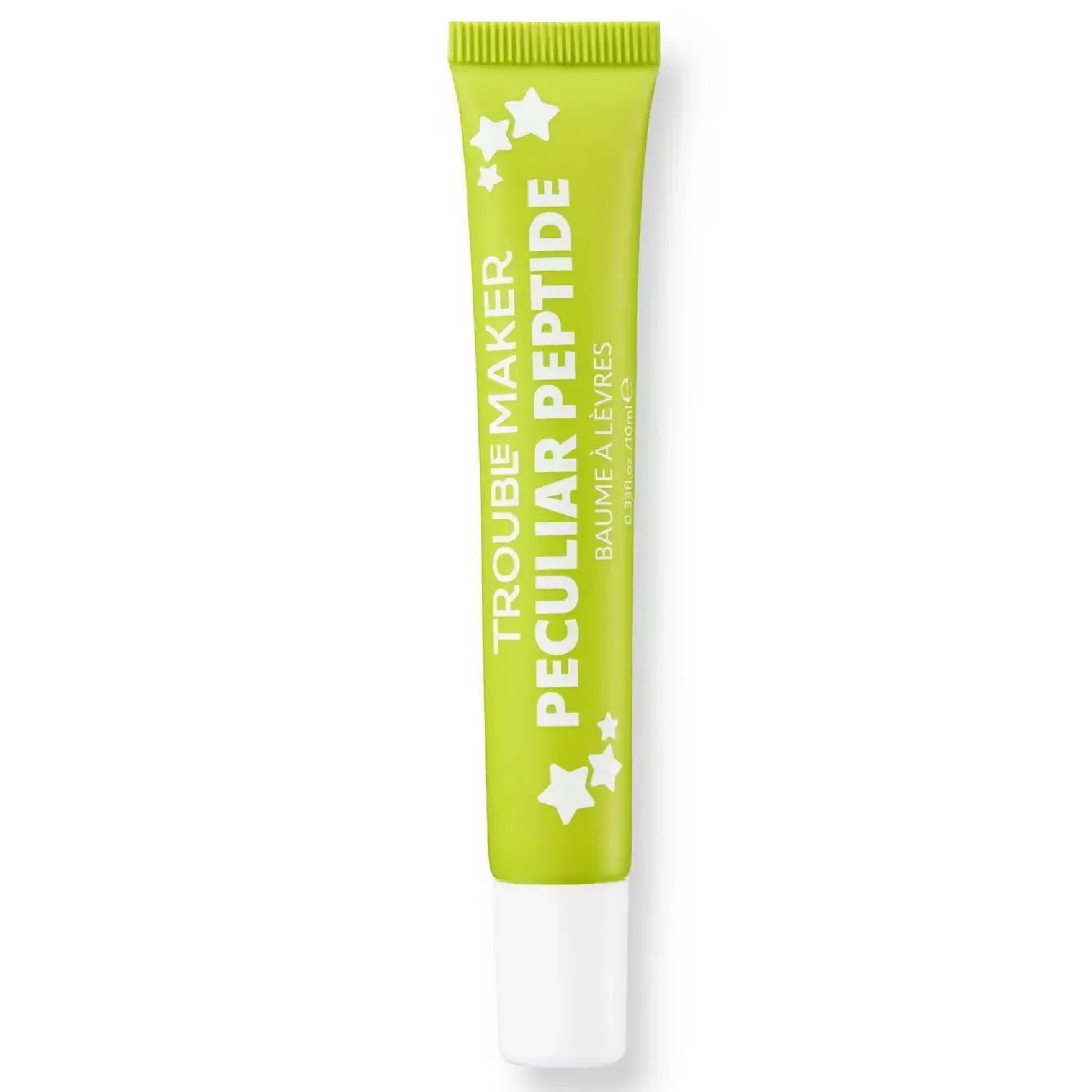Peculiar Peptide Shimmer Lip Balm Mint Gold Clear