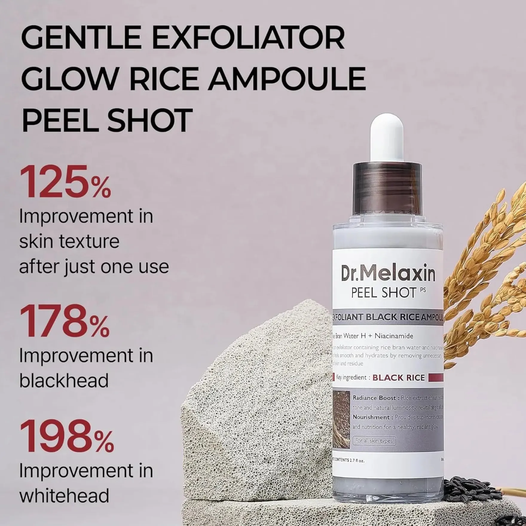 Peel Shot Exfoliant Black Rice Ampoule