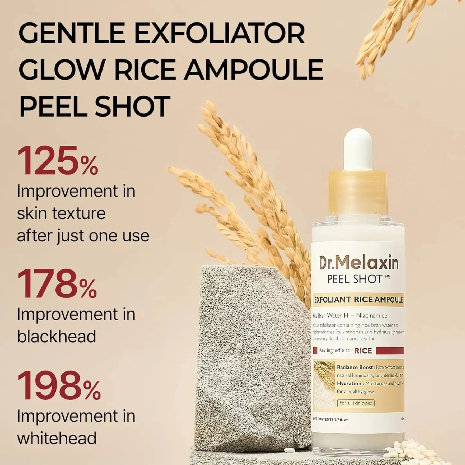 Peel Shot Exfoliant White Rice Ampoule