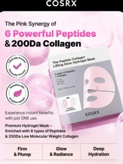 Peptide Collagen Glow Hydrogel Mask 3-Pack