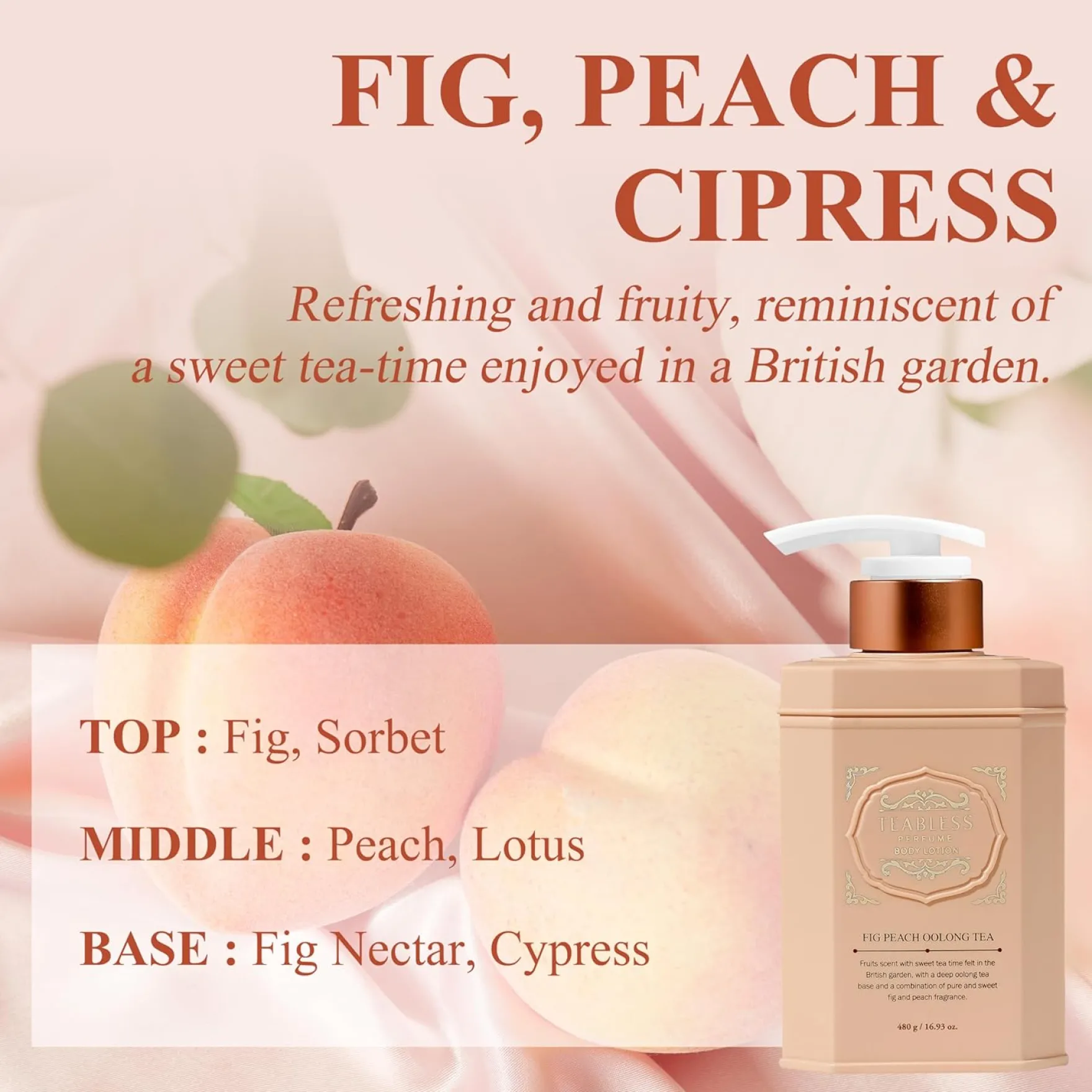 Perfume Body Lotion Fig Peach Oolong Tea