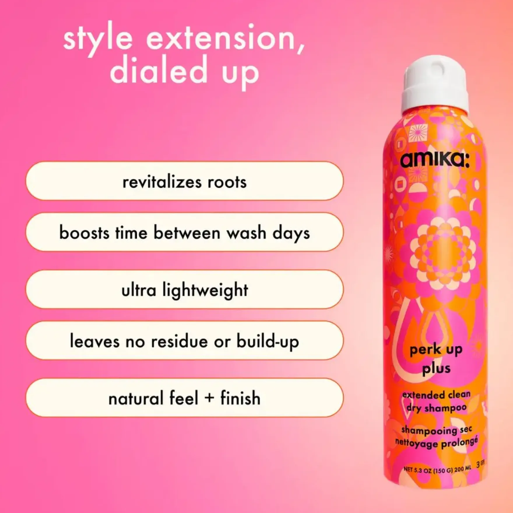 Perk Up Plus Extended Clean Dry Shampoo 199 ml.