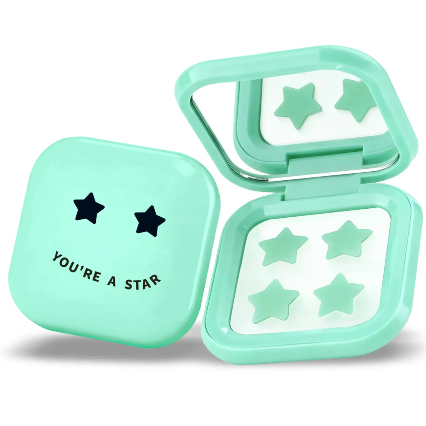 Pimple Star Patches & Mirror Case Green