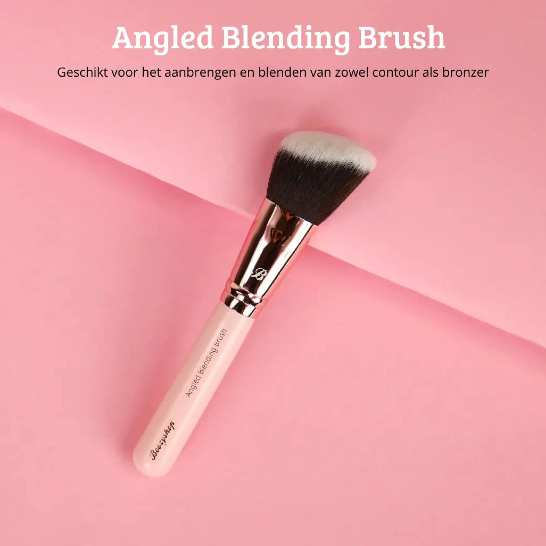 Pink & Rose Gold Angled Blending Brush