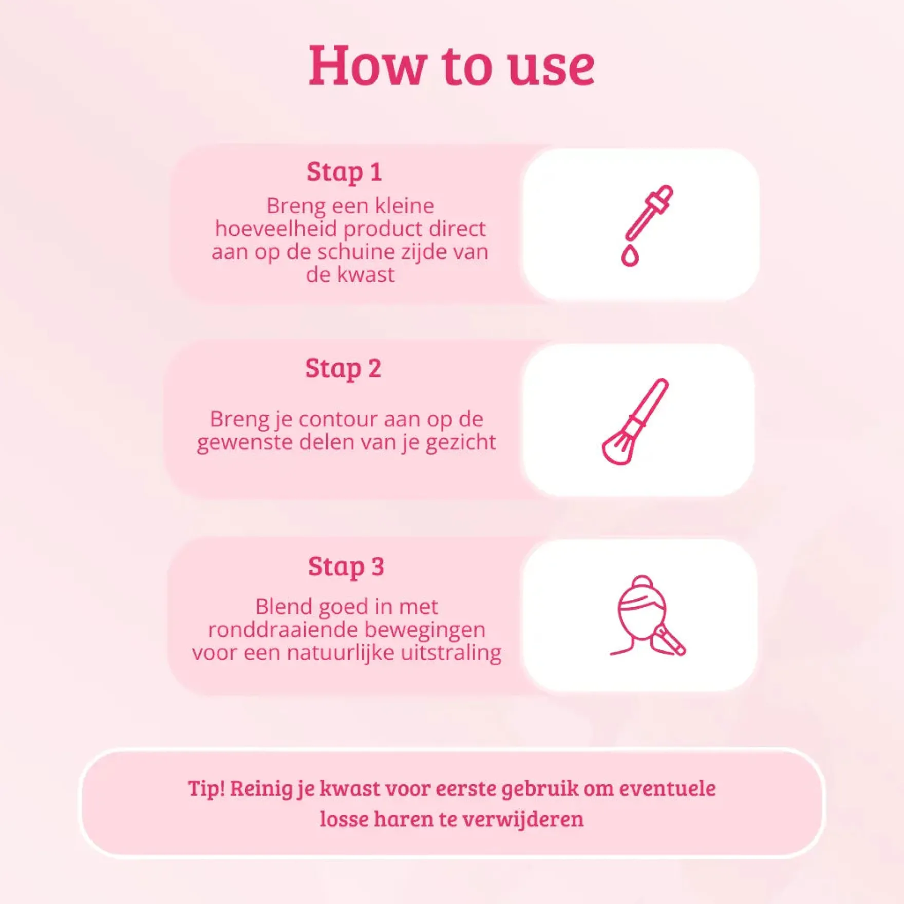 Pink & Rose Gold Angled Blending Brush