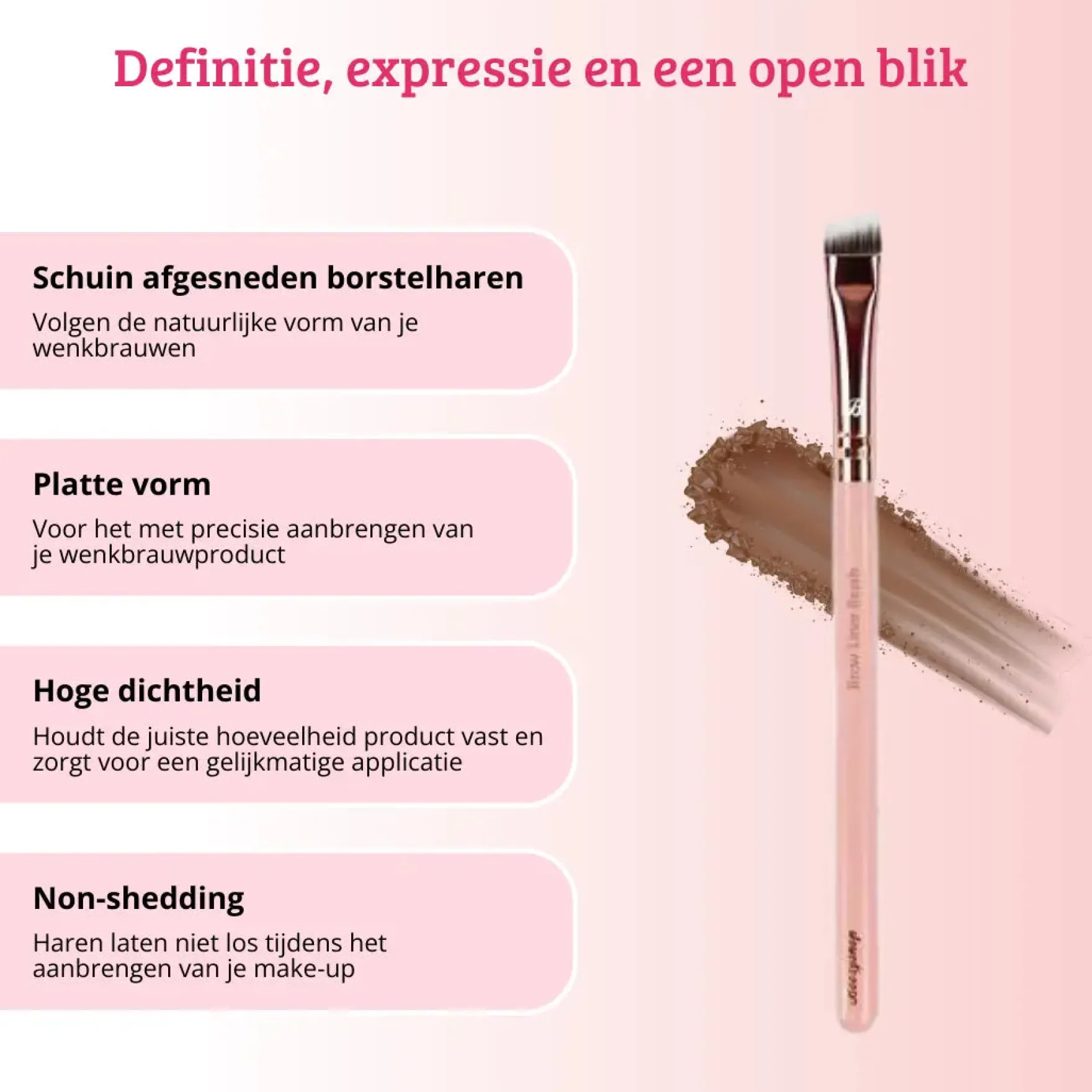 Pink & Rose Gold Brow Liner Brush