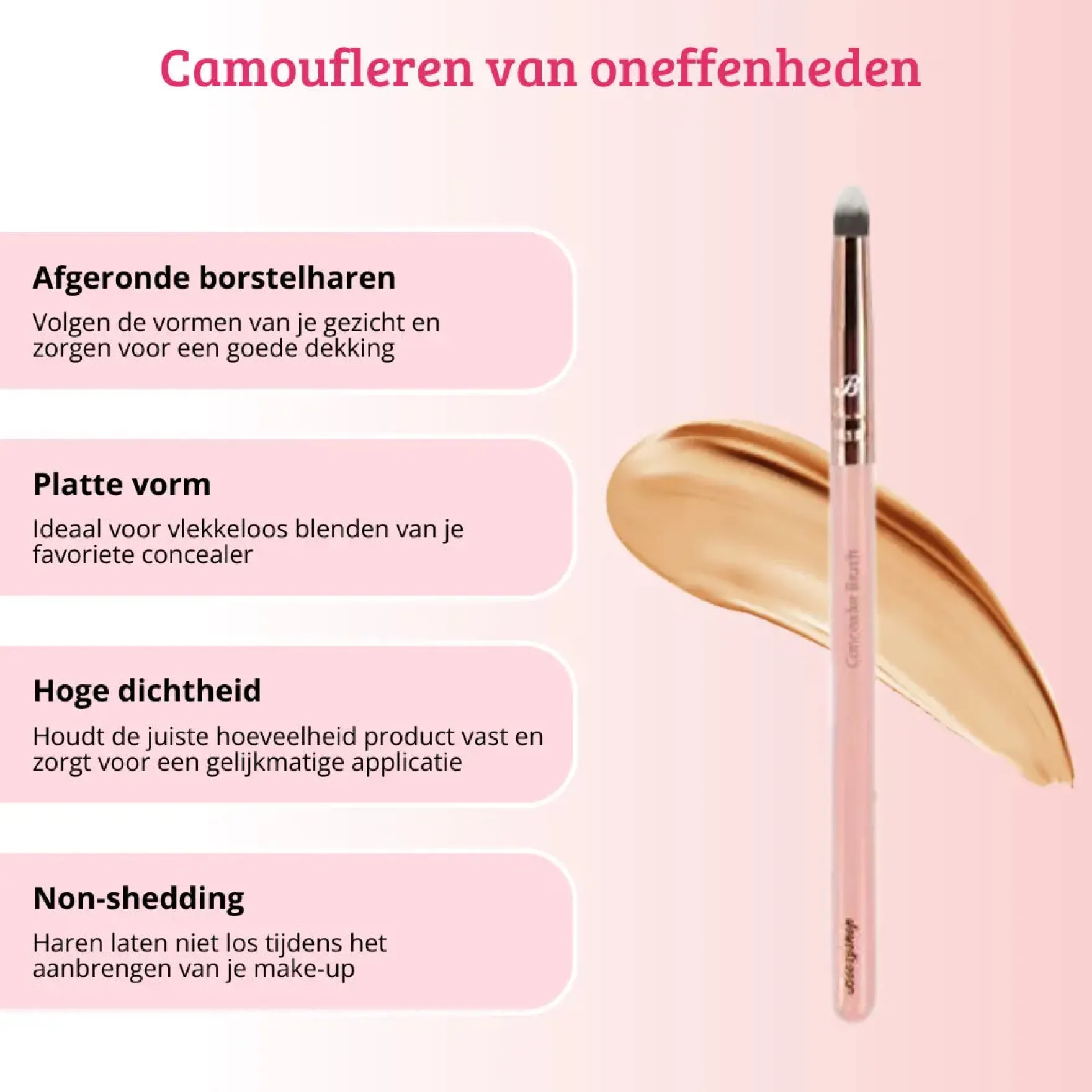 Pink & Rose Gold Concealer Brush