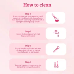 Pink & Rose Gold Flat Top Buffing Brush