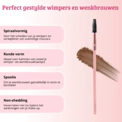 Pink & Rose Gold Lash & Brow Brush