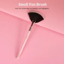 Pink & Rose Gold Small Fan Brush