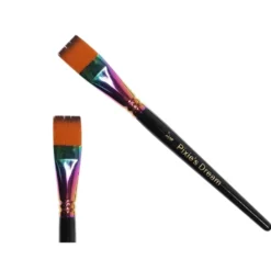 Pixie's Dream Flat Rainbow Face Paint Brush 3/4 Inch