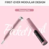 PocketNail PC100GR Innovative Pen-Shaped Portable Nail Drill Modular Version Pleasing Pink