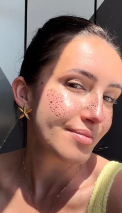 Poolside Neon Glitter Temporary Freckle Tattoos