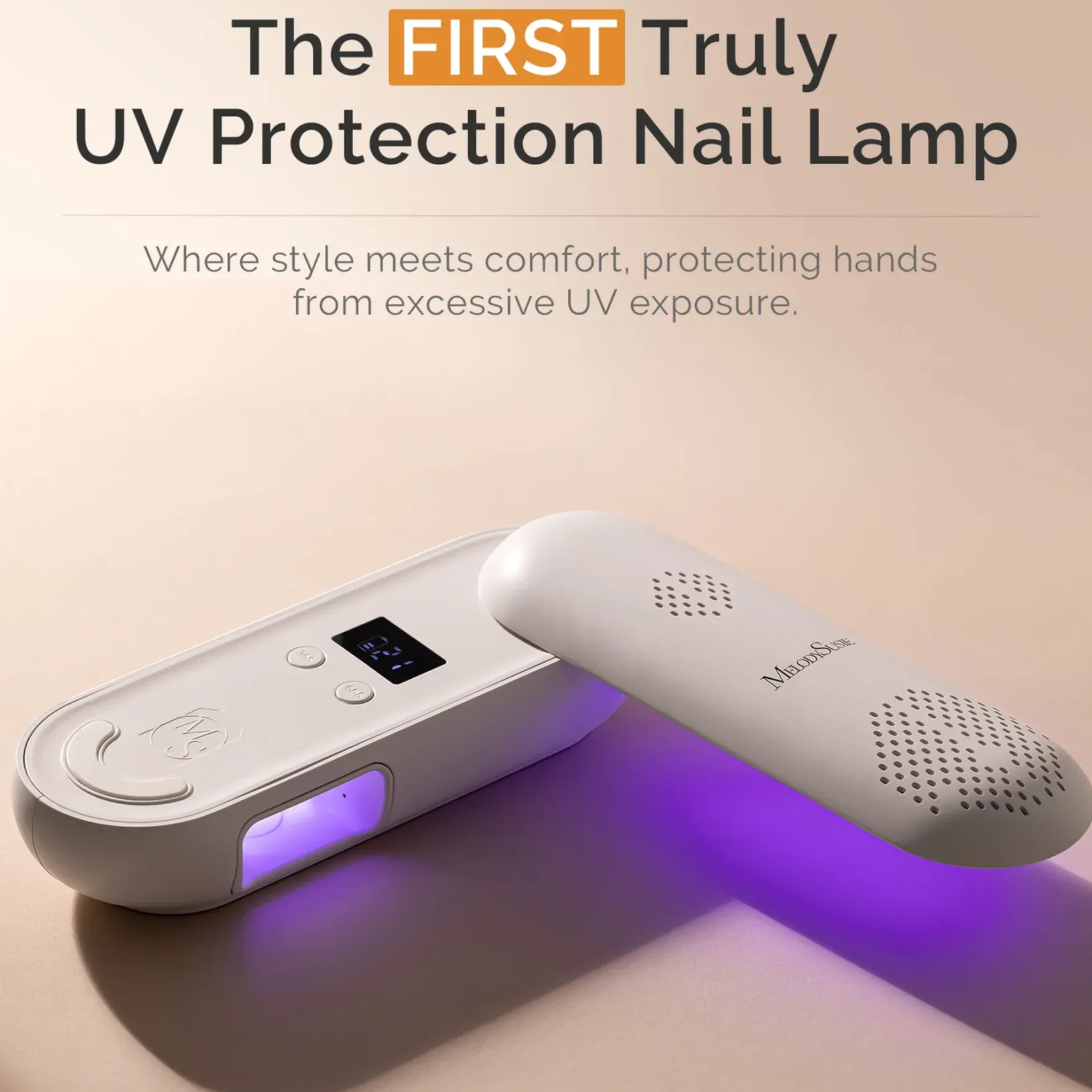 P-Plus20F Innovative UV Protection Rechargeable UV/LED Nail Lamp White
