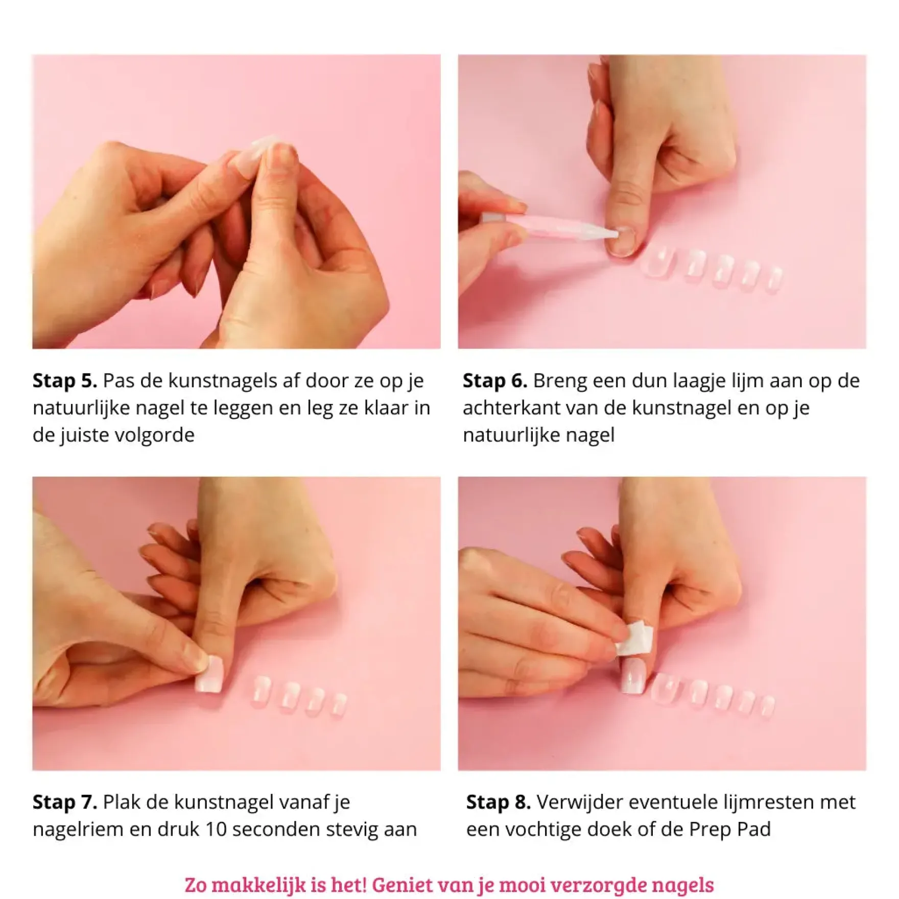 Press On French Nails Blue Waves