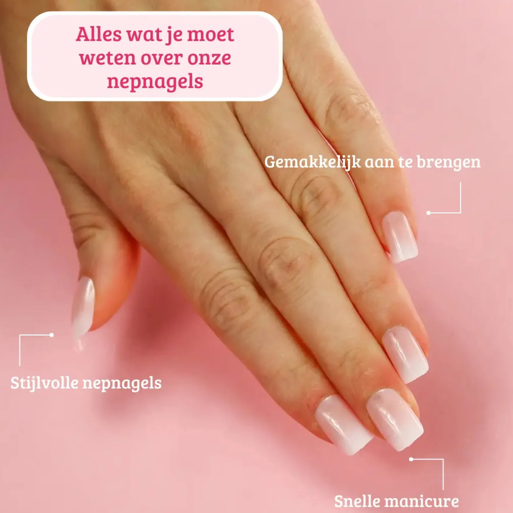 Press On French Nails Ombre Soft Pink