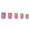 Press On French Nails Triangle Multicolor