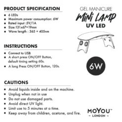 Press On Turquoise UV Lamp