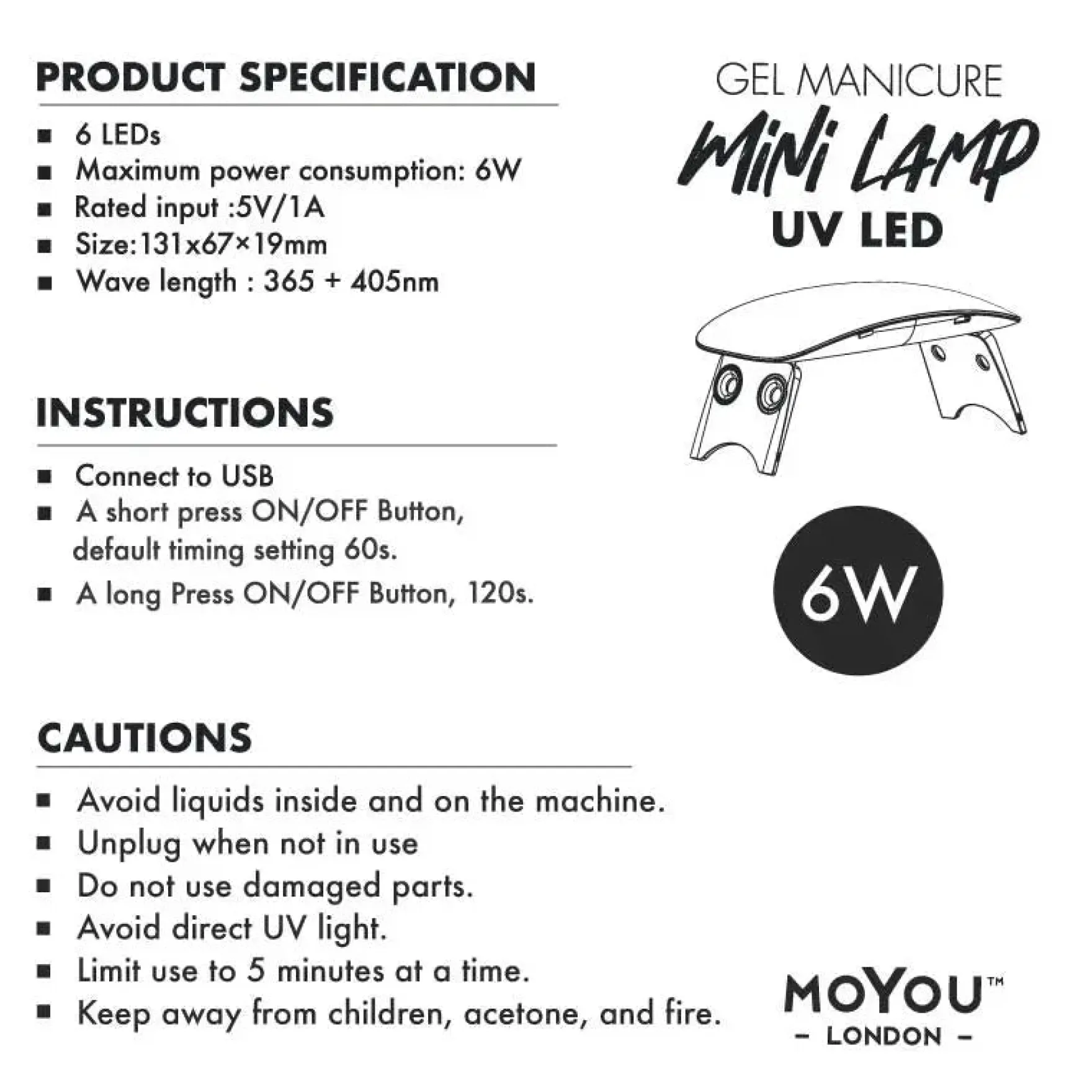 Press On Turquoise UV Lamp