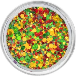 Pressed Chunky Glitter Cream Red Yellow Green
