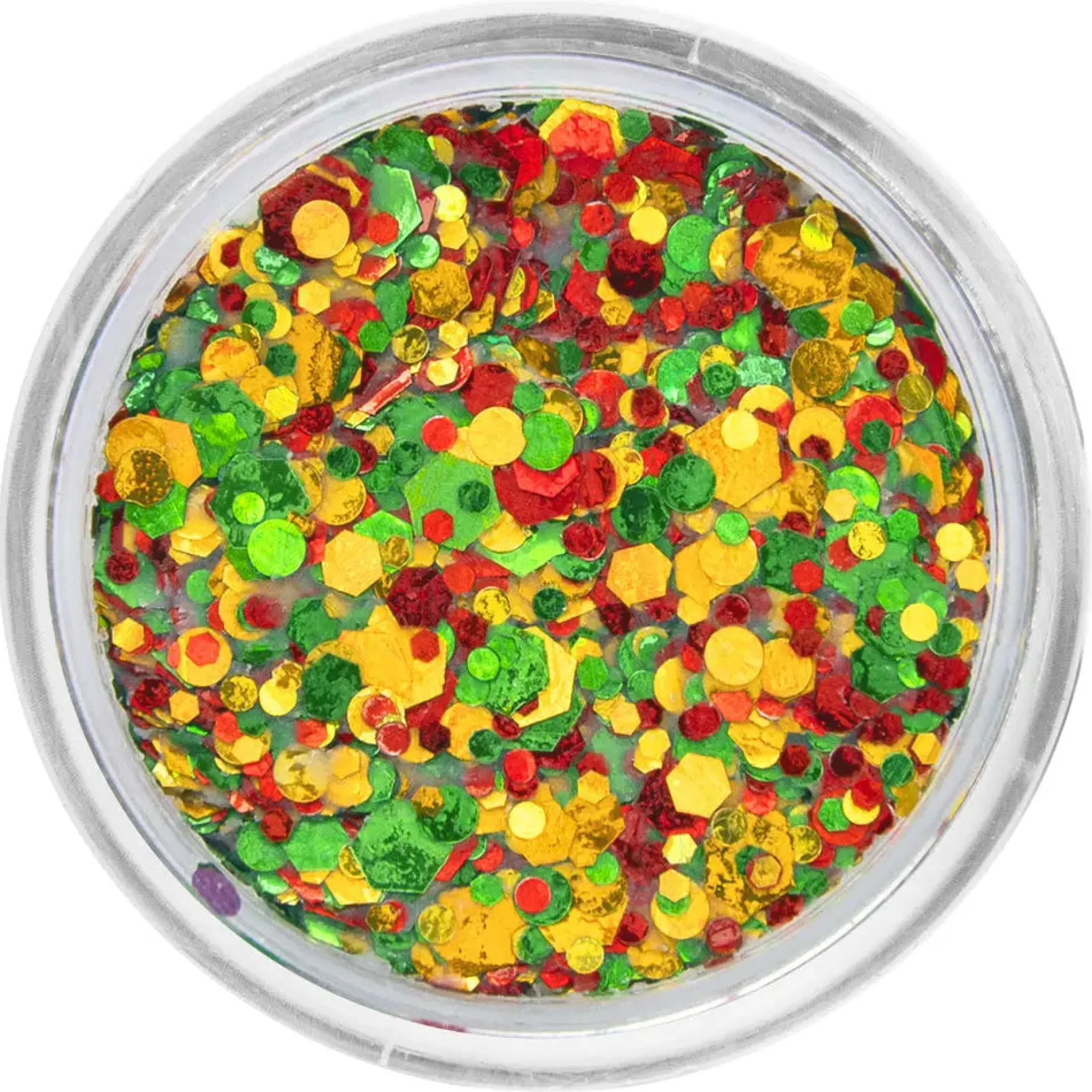 Pressed Chunky Glitter Cream Red Yellow Green
