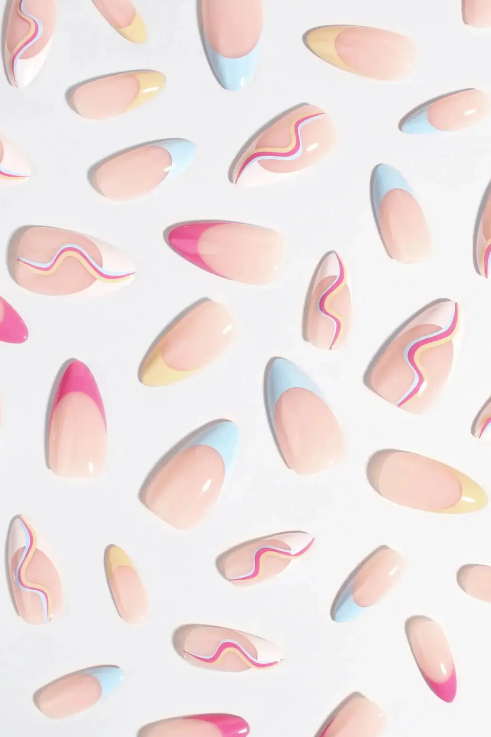 Press-On Nails Flamingo Dash