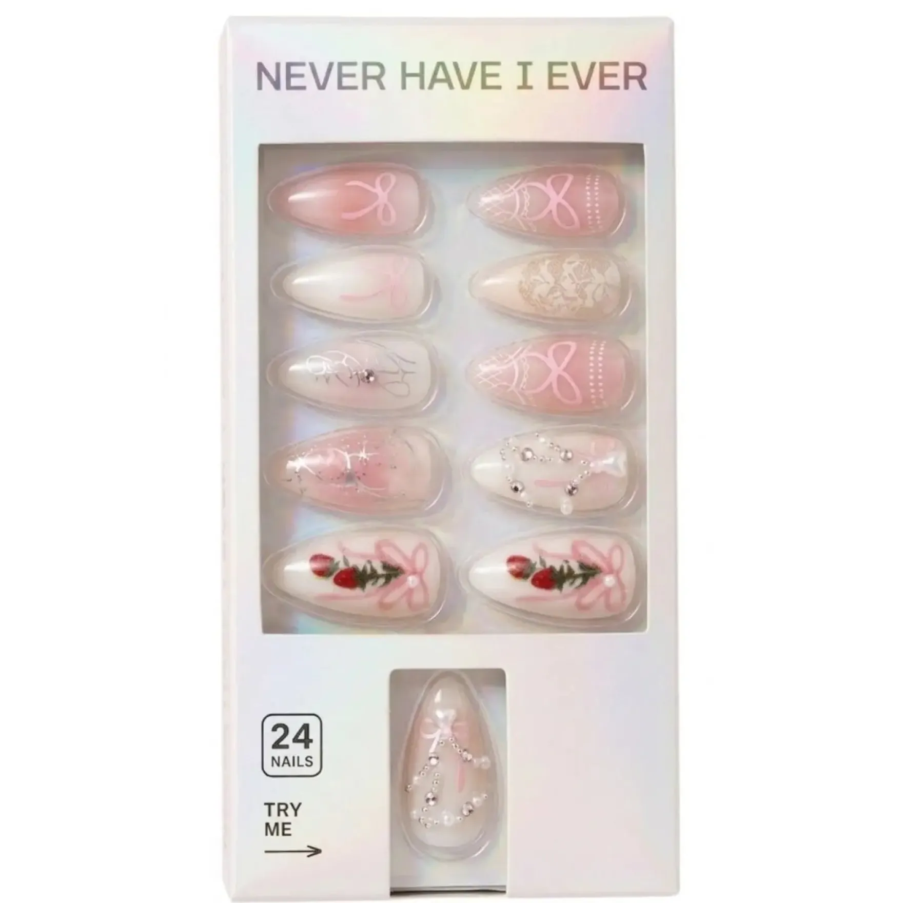 Press-On Nails Strawberries N Crème