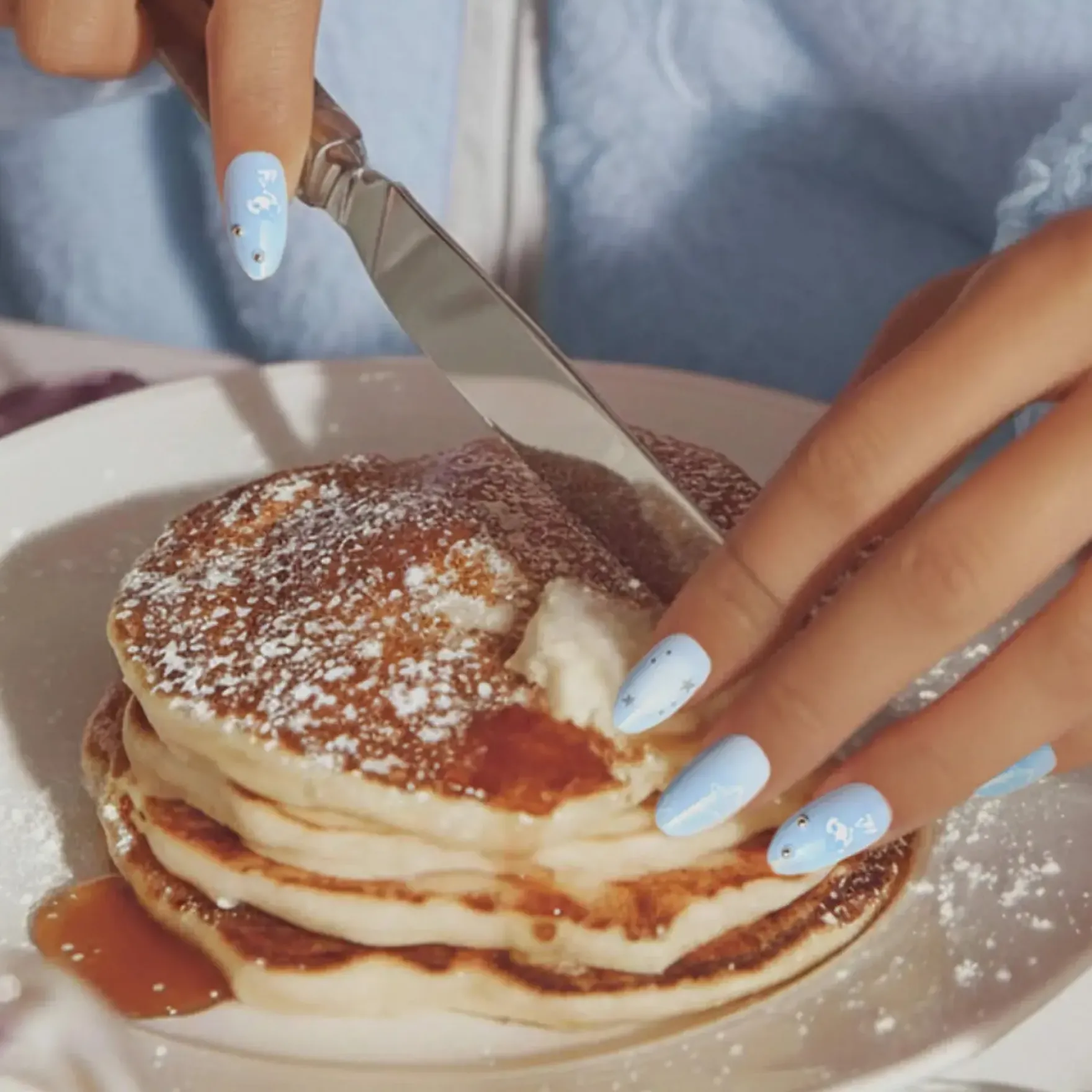 Press-On Nails Stripes N Snoopy