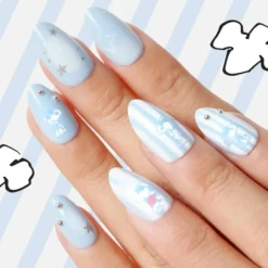 Press-On Nails Stripes N Snoopy
