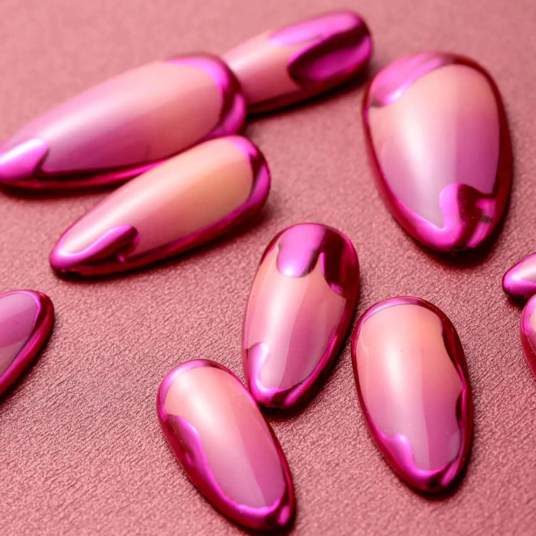 Press-On Nails Sunset Chrome