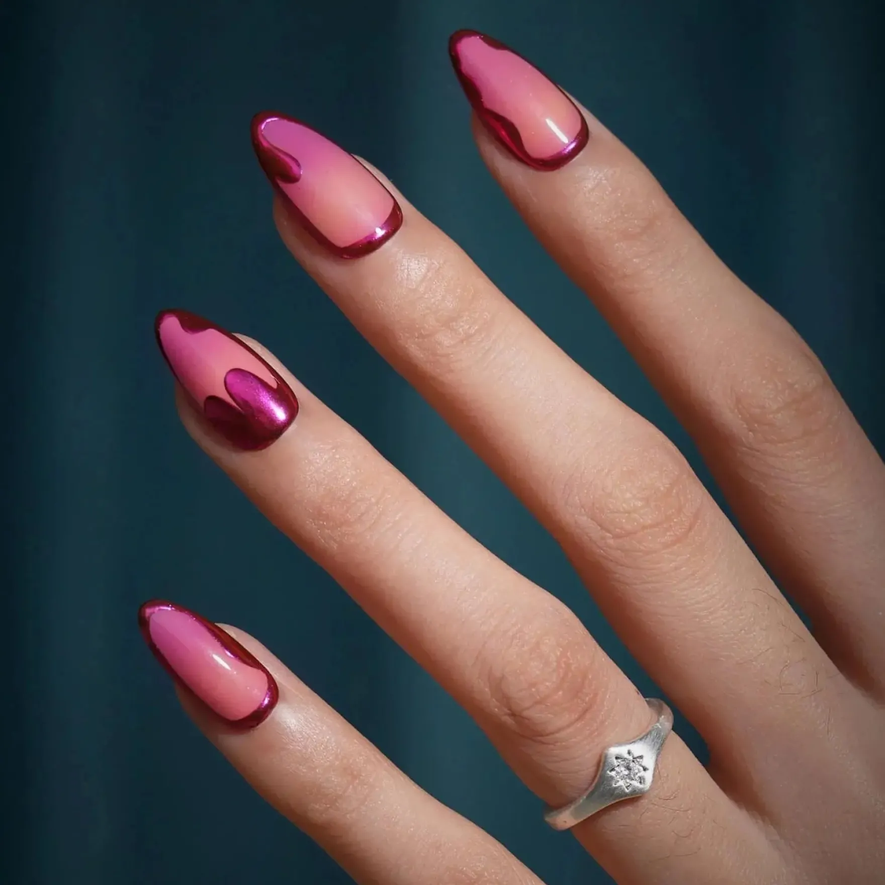 Press-On Nails Sunset Chrome