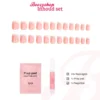 Press On French Nails White / Pink