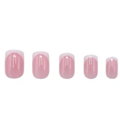 Press On French Nails White / Pink