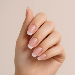 Press On French Nails White / Pink
