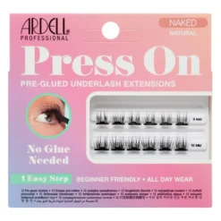Press On Pre-glued Underlash Extensions Naked Natural Mini Set