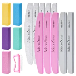 Professional Nail Files & Buffers 100/180 Grit 16Pcs