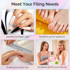 Professional Nail Files & Buffers 100/180 Grit 16Pcs