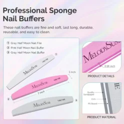 Professional Nail Files & Buffers 100/180 Grit 16Pcs