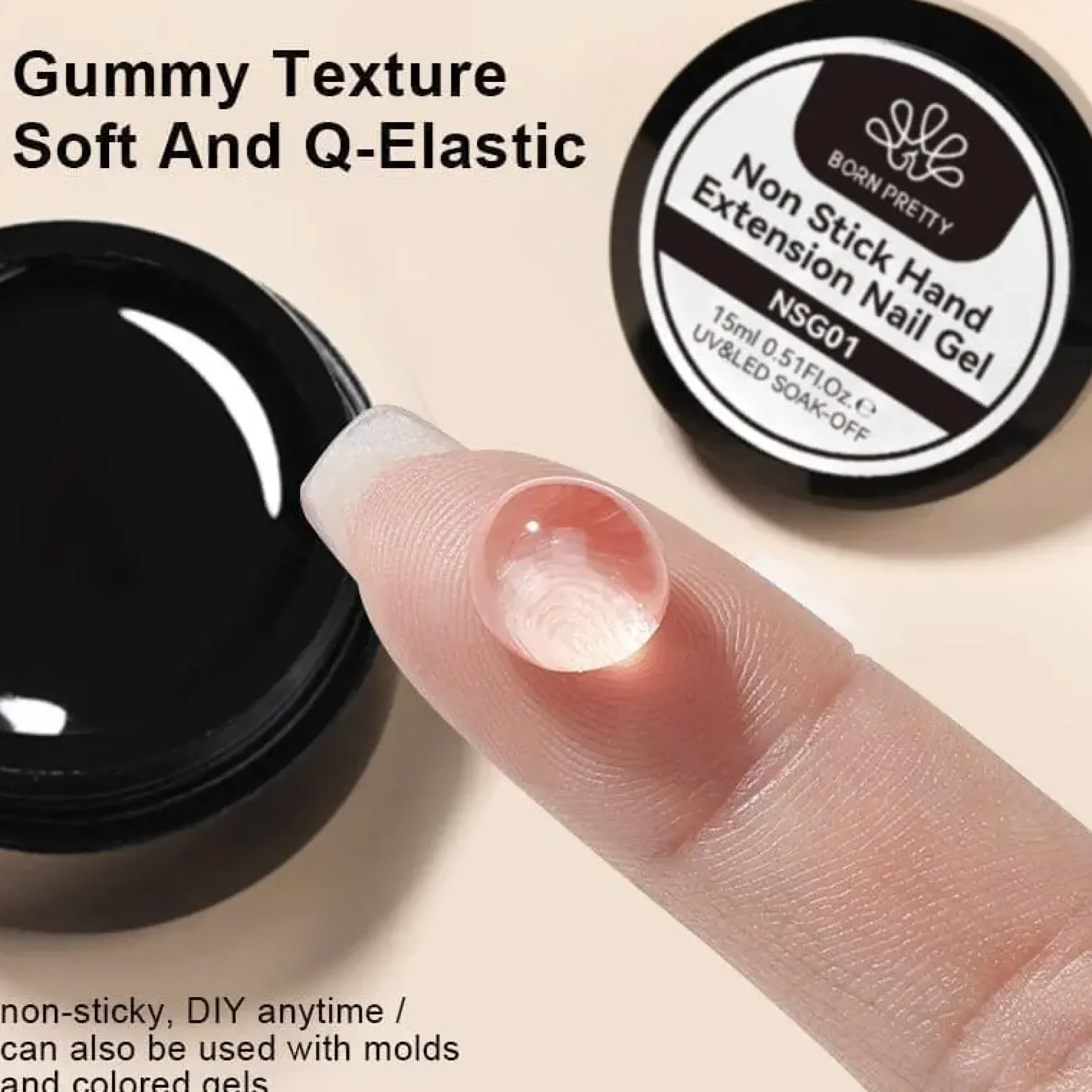Pure Color & Glitter Non Stick Hand Extension Gel NEG30
