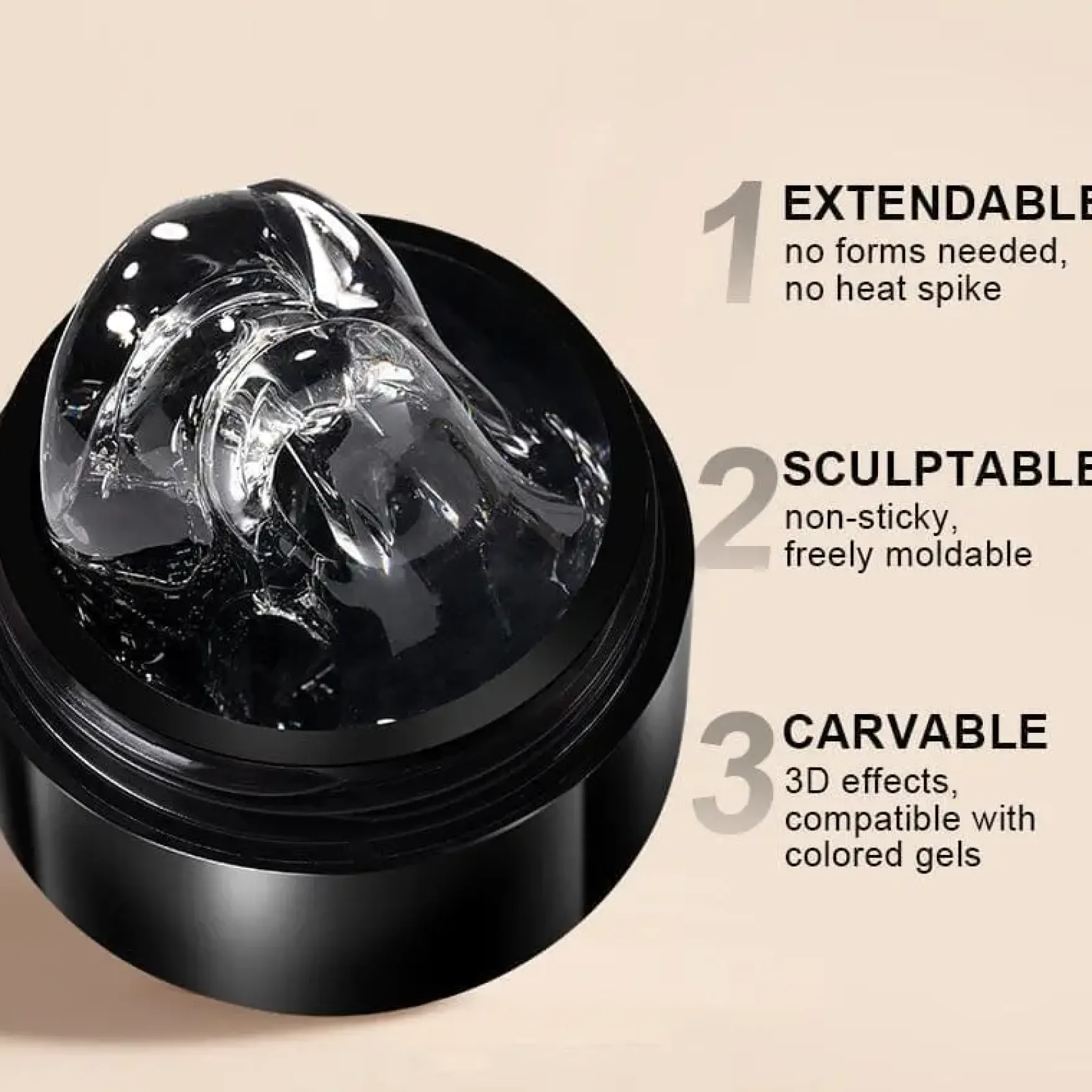 Pure Color & Glitter Non Stick Hand Extension Gel NEG30