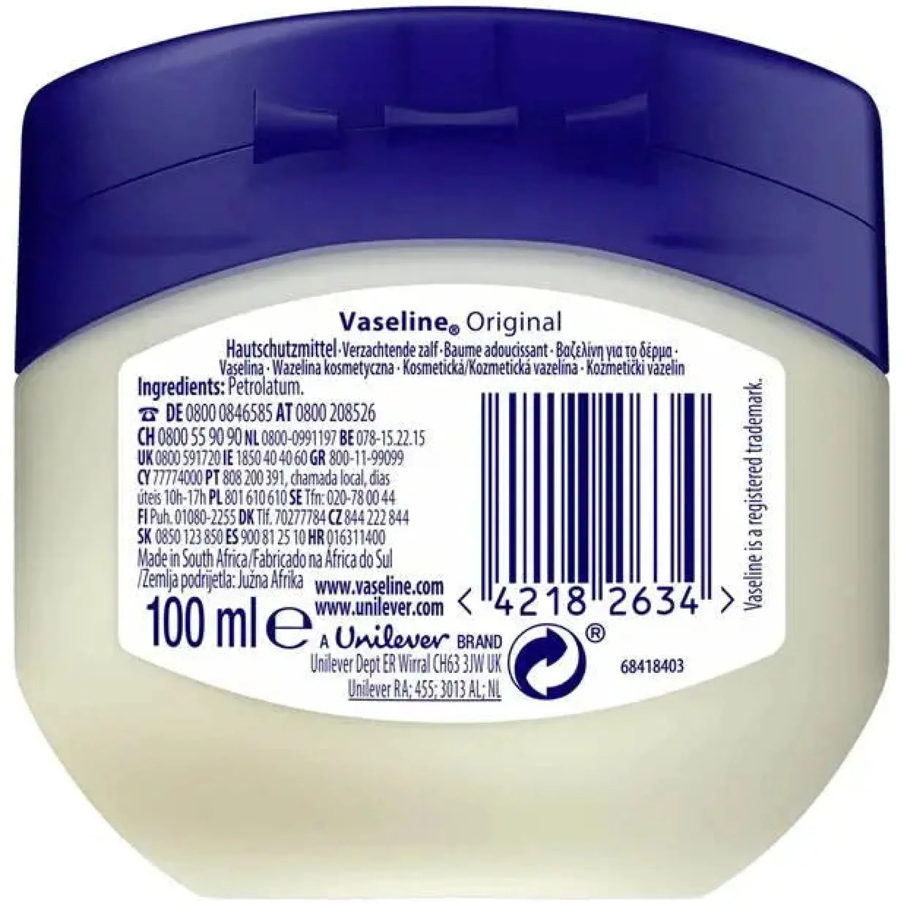 Pure Petroleum Jelly Original 100 ml.