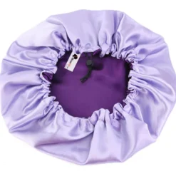 Purple Satin Hair Bonnet Reversable